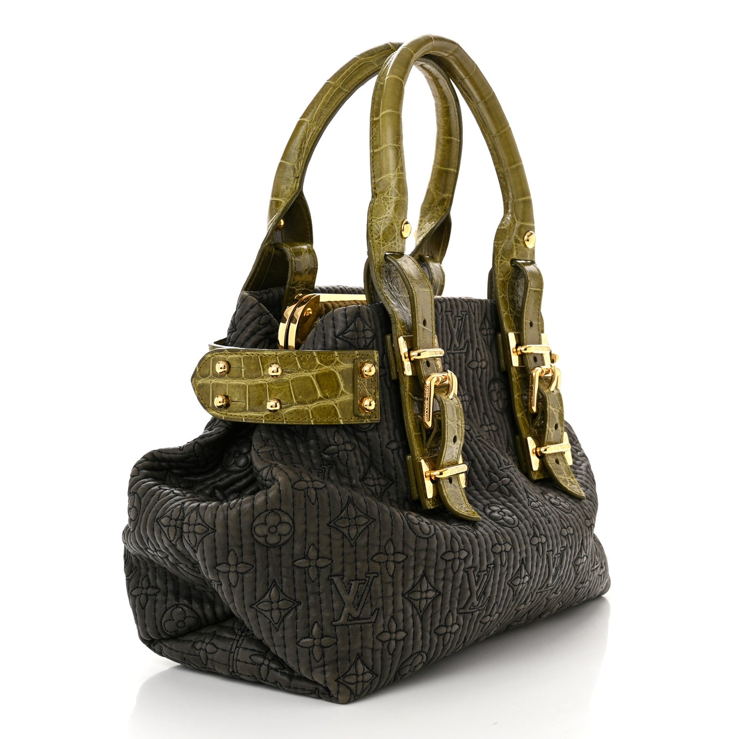 Monogram Motard Alligator Biker Vert Grey