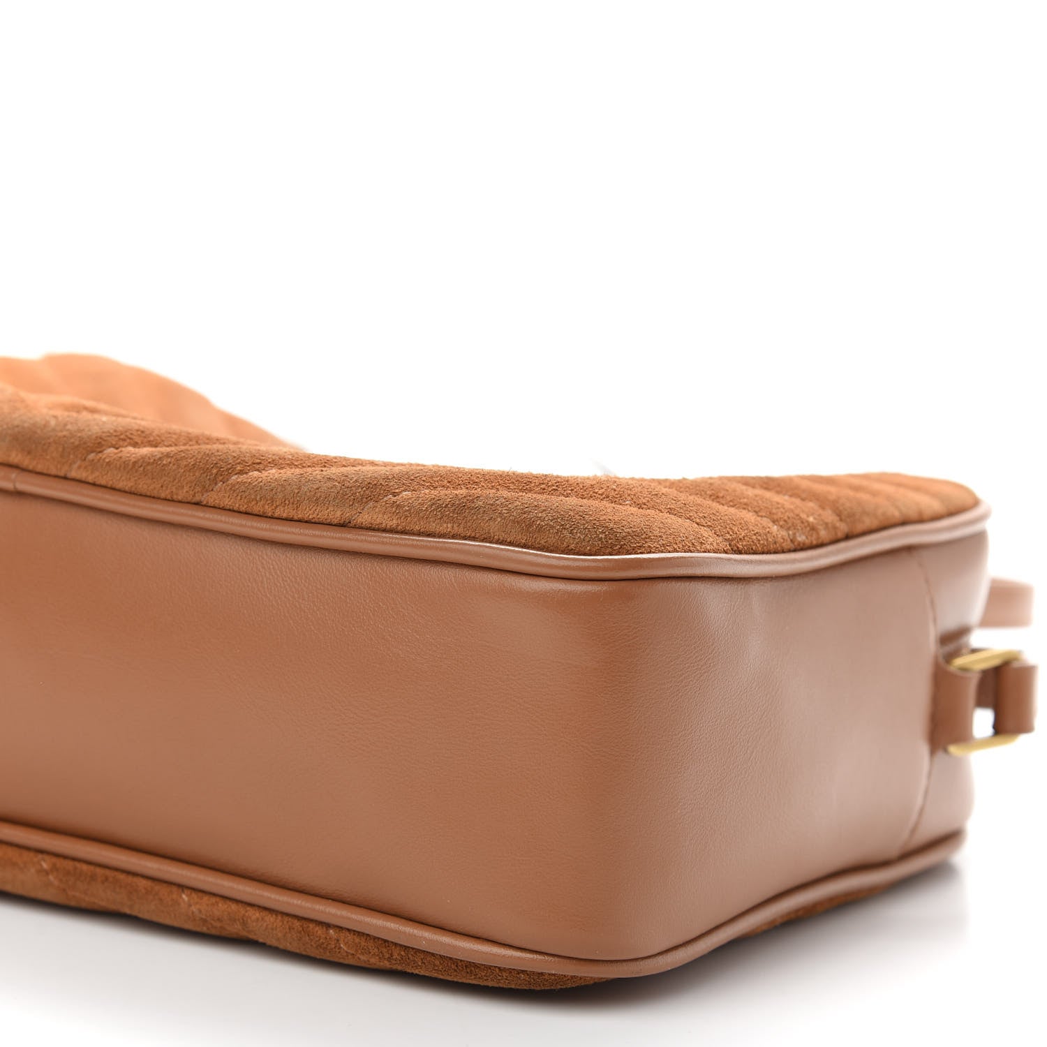 Saint Laurent Suede Matelasse Monogram Lou Camera Bag Cinnamon 9 of 10