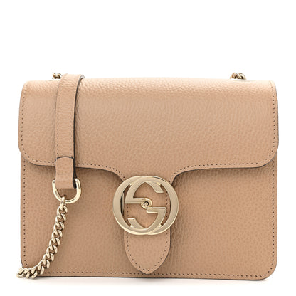 Gucci Dollar Calfskin Small Interlocking G Shoulder Bag Camelia 1 of 11