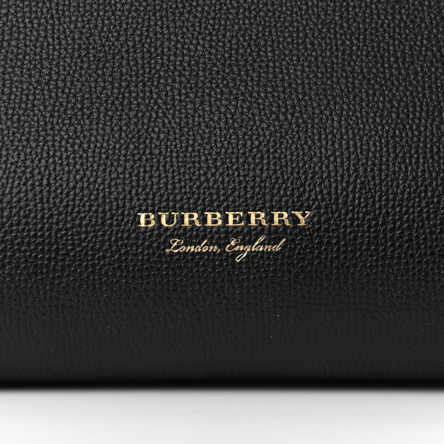 Burberry Grainy Calfskin House Check Large Banner Tote Black 7 of 11
