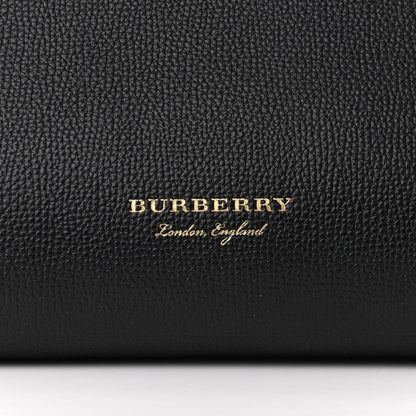 Burberry Grainy Calfskin House Check Large Banner Tote Black 7 of 11