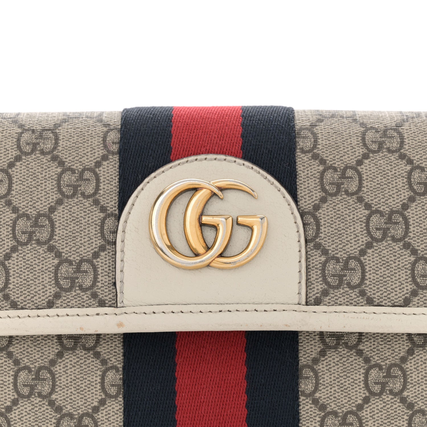 Gucci GG Supreme Monogram Web Small Ophidia Belt Bag 90 36 Beige Ebony White 8 of 13