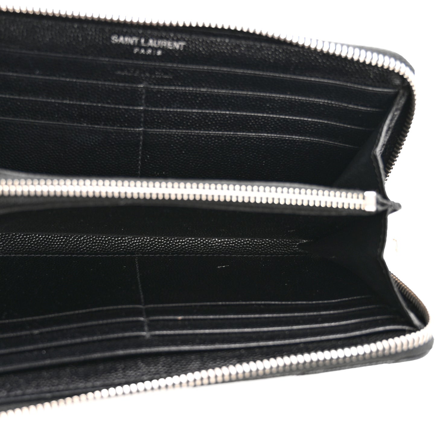 Grain De Poudre Matelasse Chevron Monogram Zip Around Wallet Black