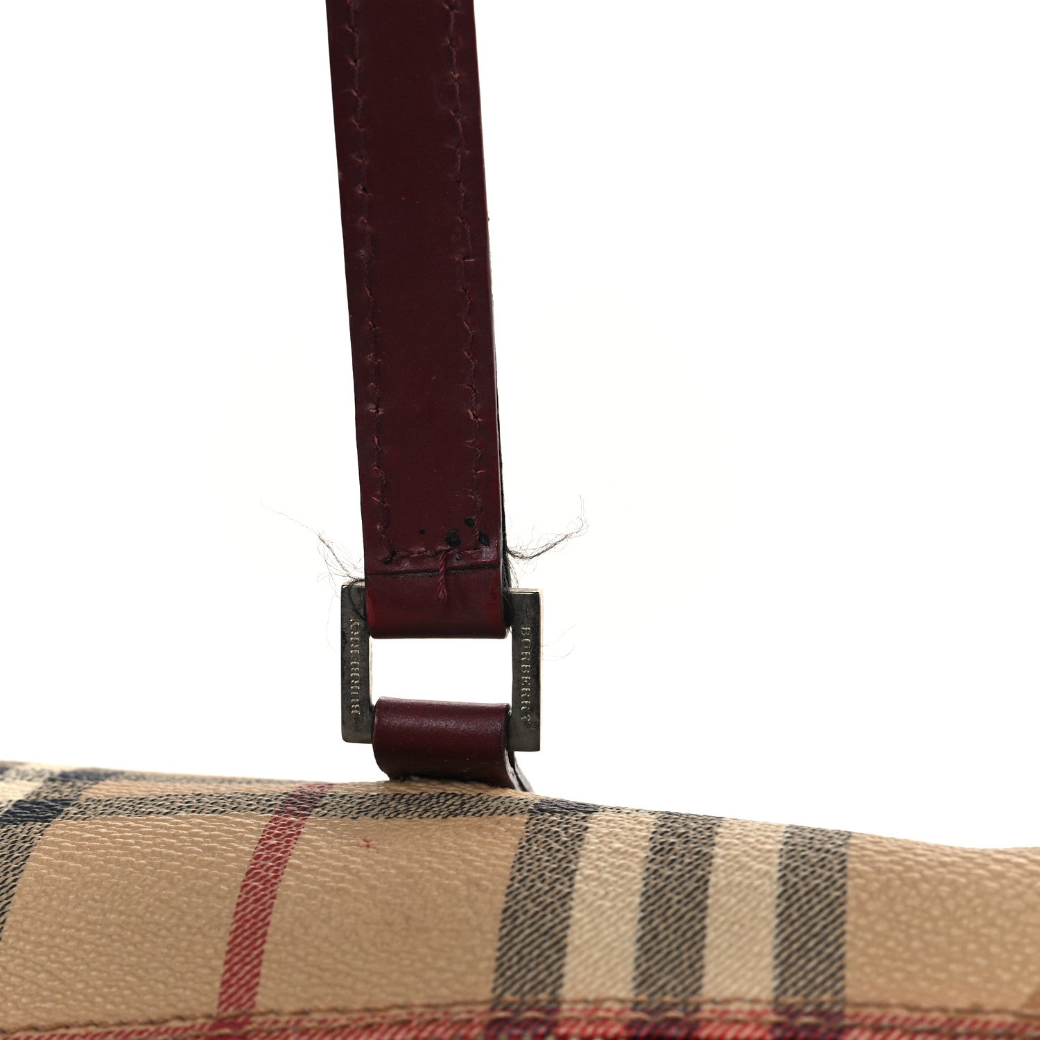 Burberry Haymarket Check Barrel Bag Brown 10 of 12