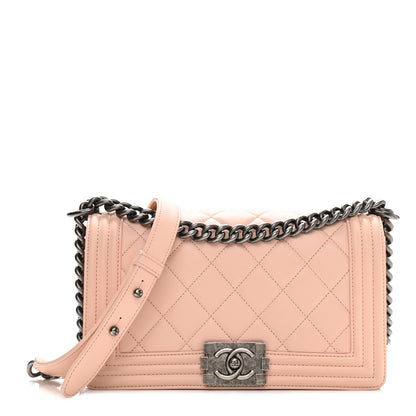 Chanel Lambskin Quilted Medium Boy Flap Light Pink 1 of 10