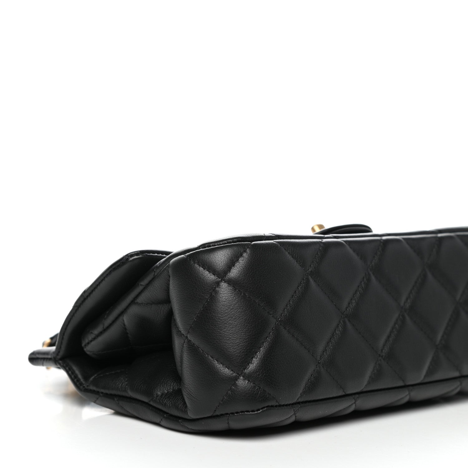Chanel Calfskin Quilted Small Lady Handle Clutch With Chain Black 9 of 12