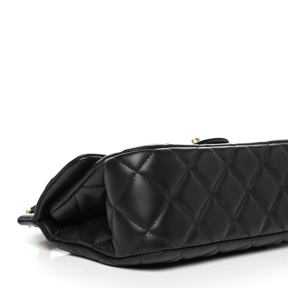 Chanel Calfskin Quilted Small Lady Handle Clutch With Chain Black 9 of 12