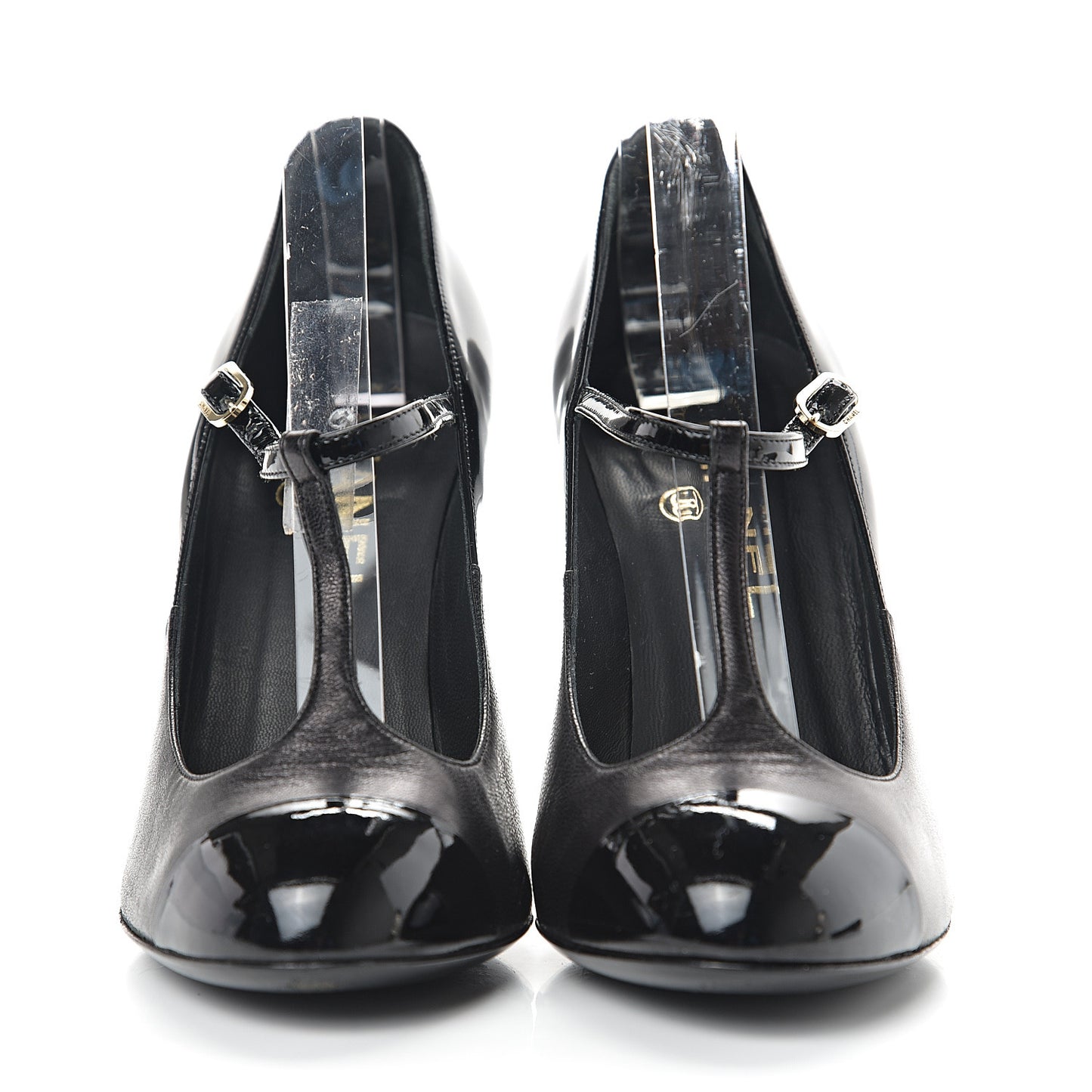 Patent Lambskin Mary Jane Pump 36 Black
