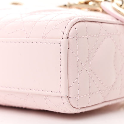 Christian Dior Lambskin Cannage Dioramour Micro Lady D-Joy Rose De Vents 10 of 11