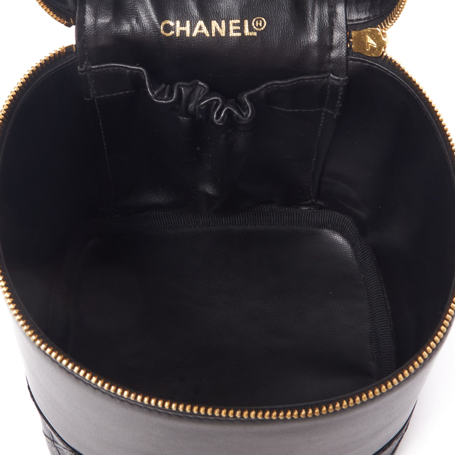 Chanel Lambskin Vanity Cosmetic Bag Black 6 of 9