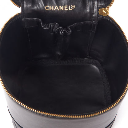 Chanel Lambskin Vanity Cosmetic Bag Black 6 of 9