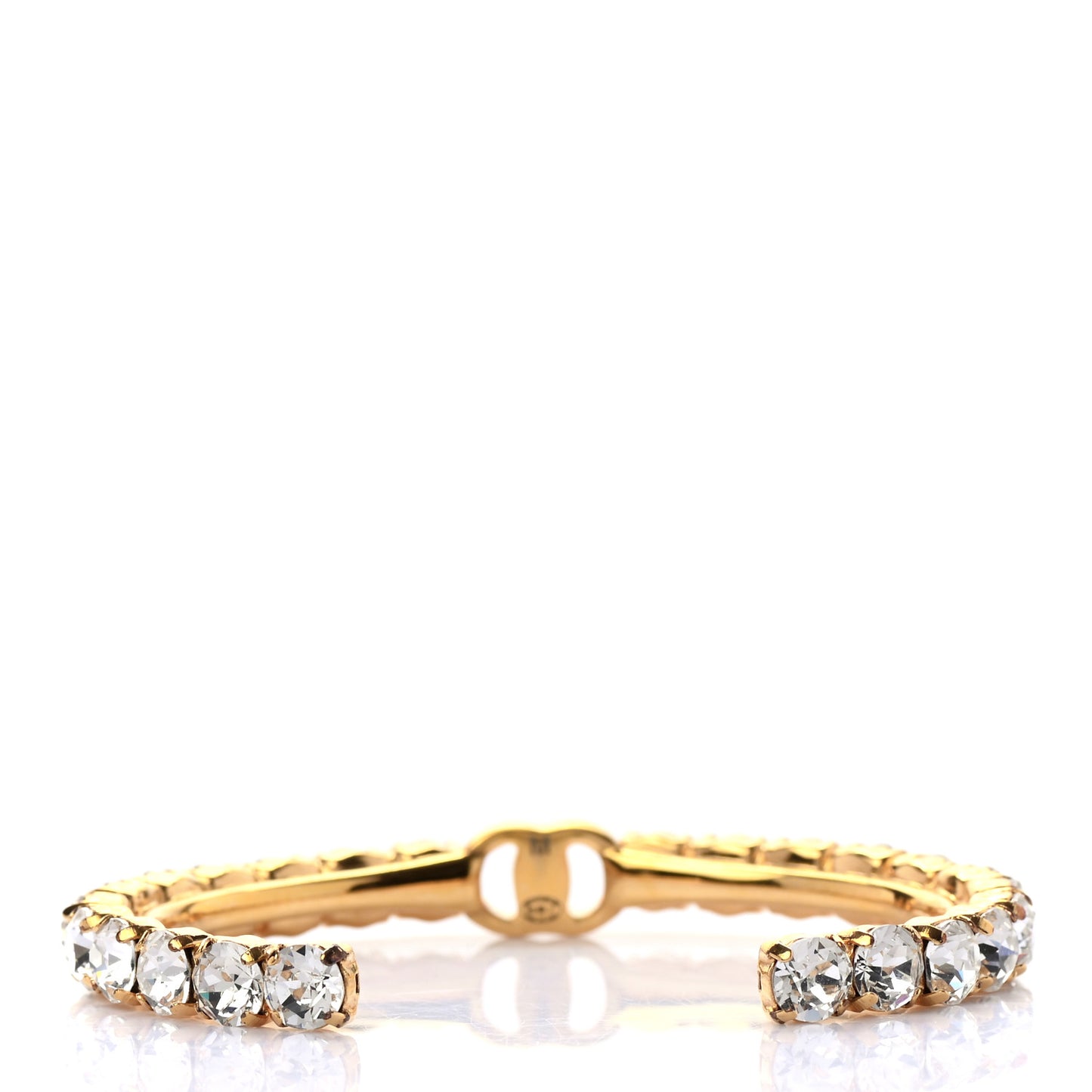 Crystal More Is More Cuff Bracelet M Gold