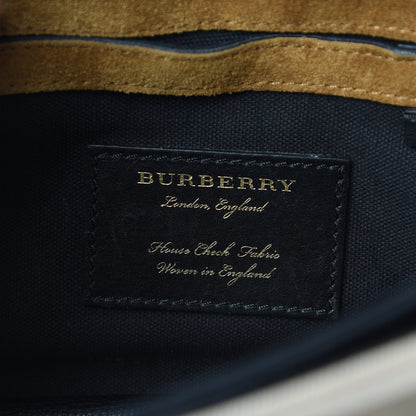 Burberry Derby Calfskin House Check Small Macken Crossbody Bag Black 6 of 15