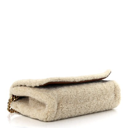 Saint Laurent Shearling Small Monogram Kate Satchel Beige 4 of 16