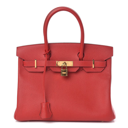 Hermes Epsom Birkin 30 Rouge Casaque 1 of 9