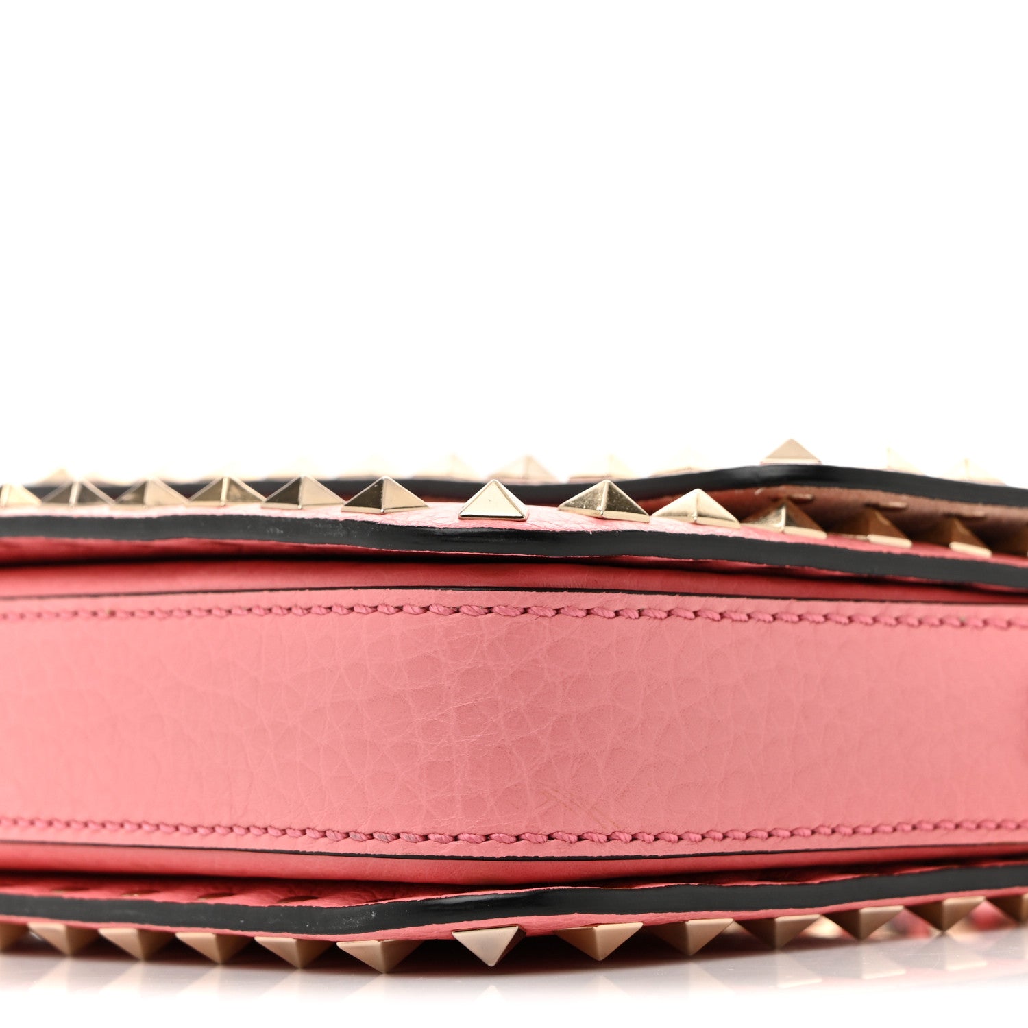 Valentino Garavani Pebbled Calfskin Rockstud Flap Crossbody Bag Paradise Rose 10 of 11