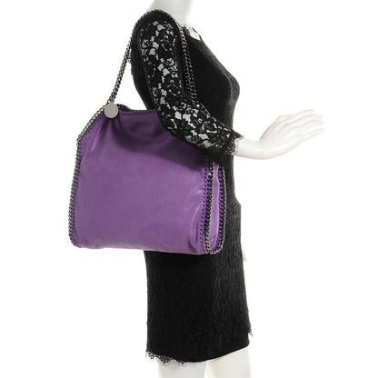 Stella McCartney Faux Leather Shaggy Deer Falabella Small Tote Bright Purple 2 of 8