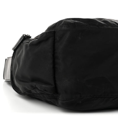 Prada Re-Nylon Vela Saffiano Pocket Double Zip Shoulder Bag Black 8 of 11