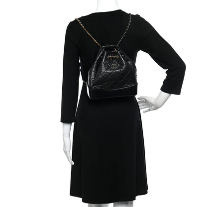 Chanel Aged Calfskin Quilted Small Gabrielle Backpack Black 2 of 10