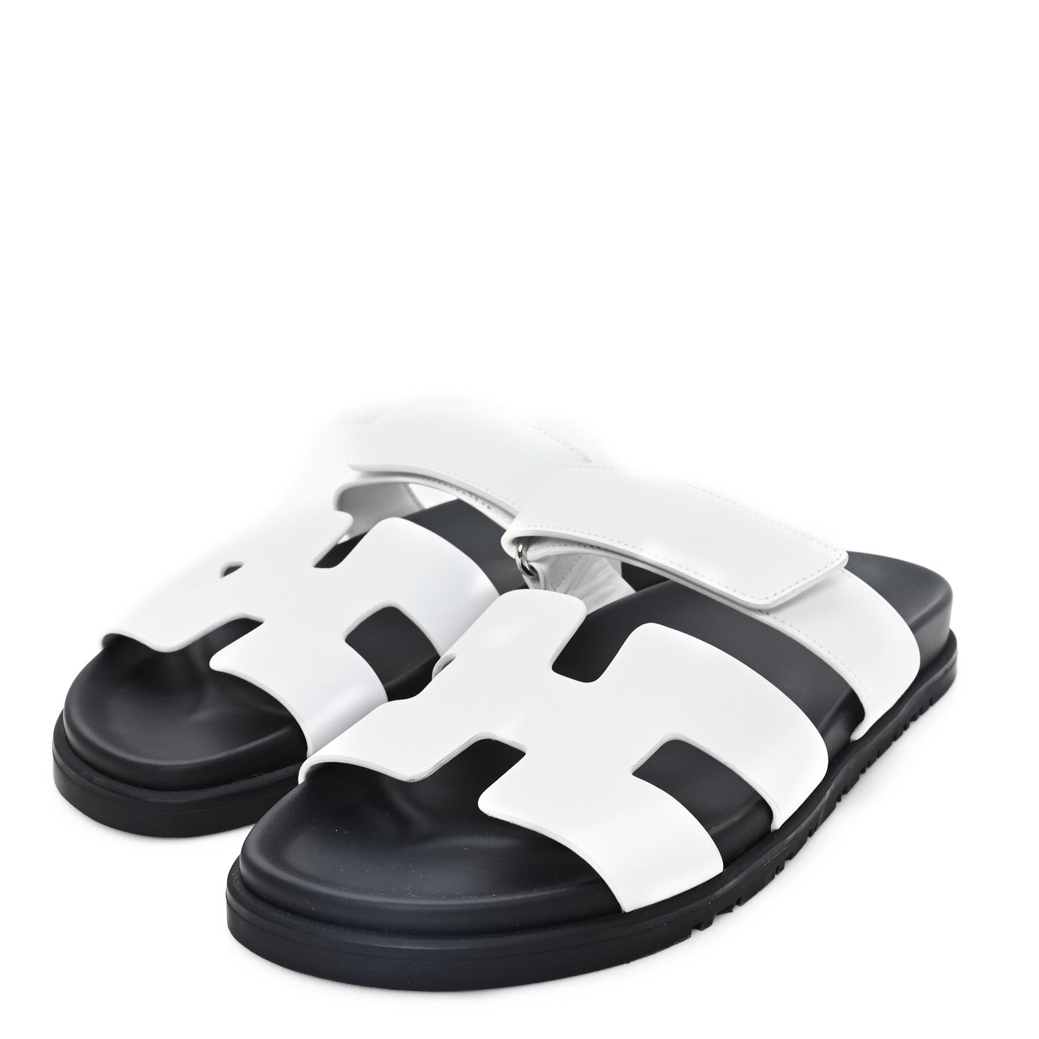 Hermes Calfskin Womens Chypre Sandals 38.5 White 4 of 9