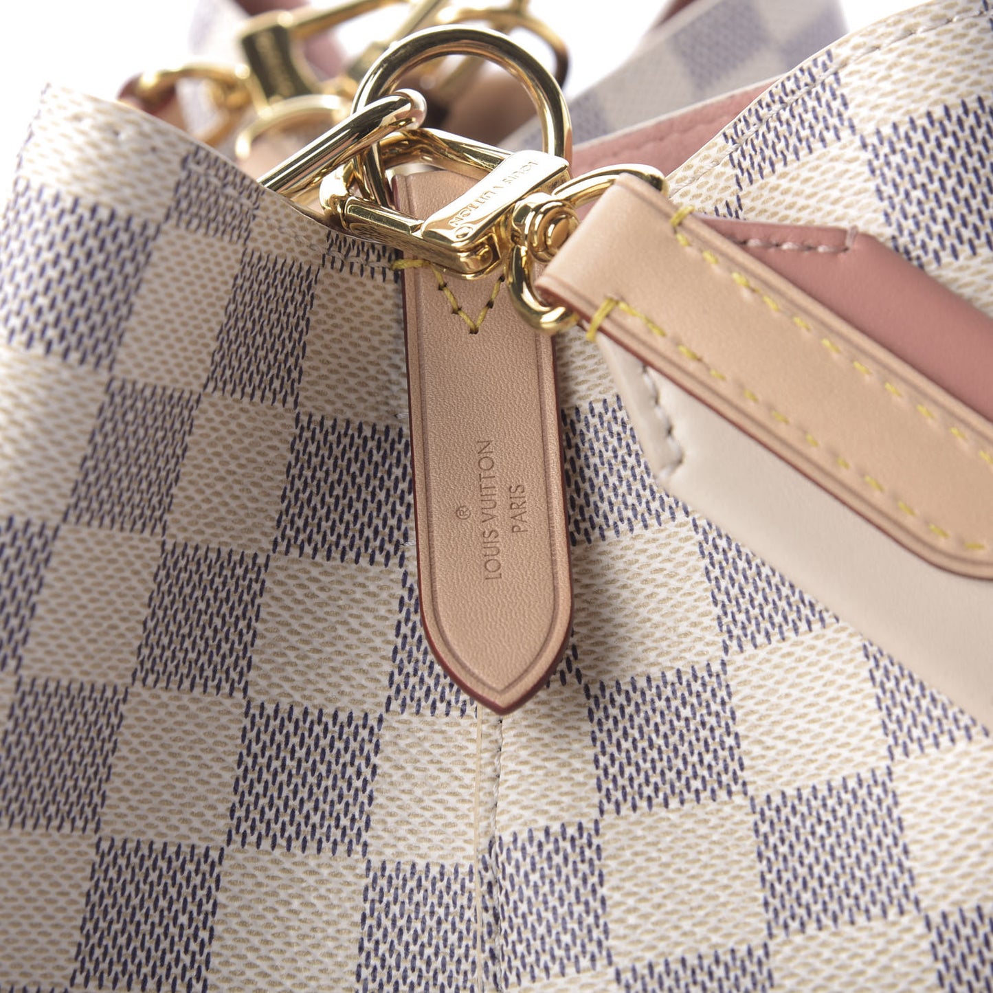 Damier Azur Braided Neonoe MM Peach Cream