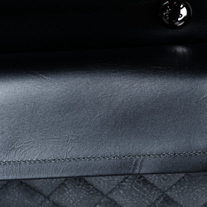 Chanel Metallic Crumpled Calfskin Quilted 2.55 Reissue 226 Flap Charcoal 11 of 12