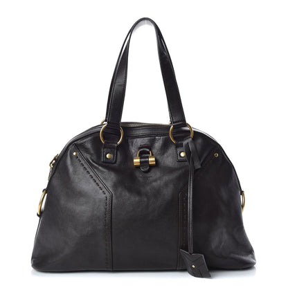 Saint Laurent Calfskin Large Muse Dark Brown 1 of 19