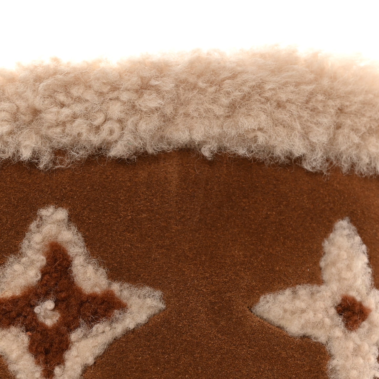 Suede Calfskin Shearling Snowdrop Flat Ankle Boot 40 Cognac