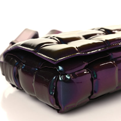 Bottega Veneta Glossy Nail Polish Nappa Maxi Intreccio Padded Cassette Crossbody Bag Holographic 7 of 8