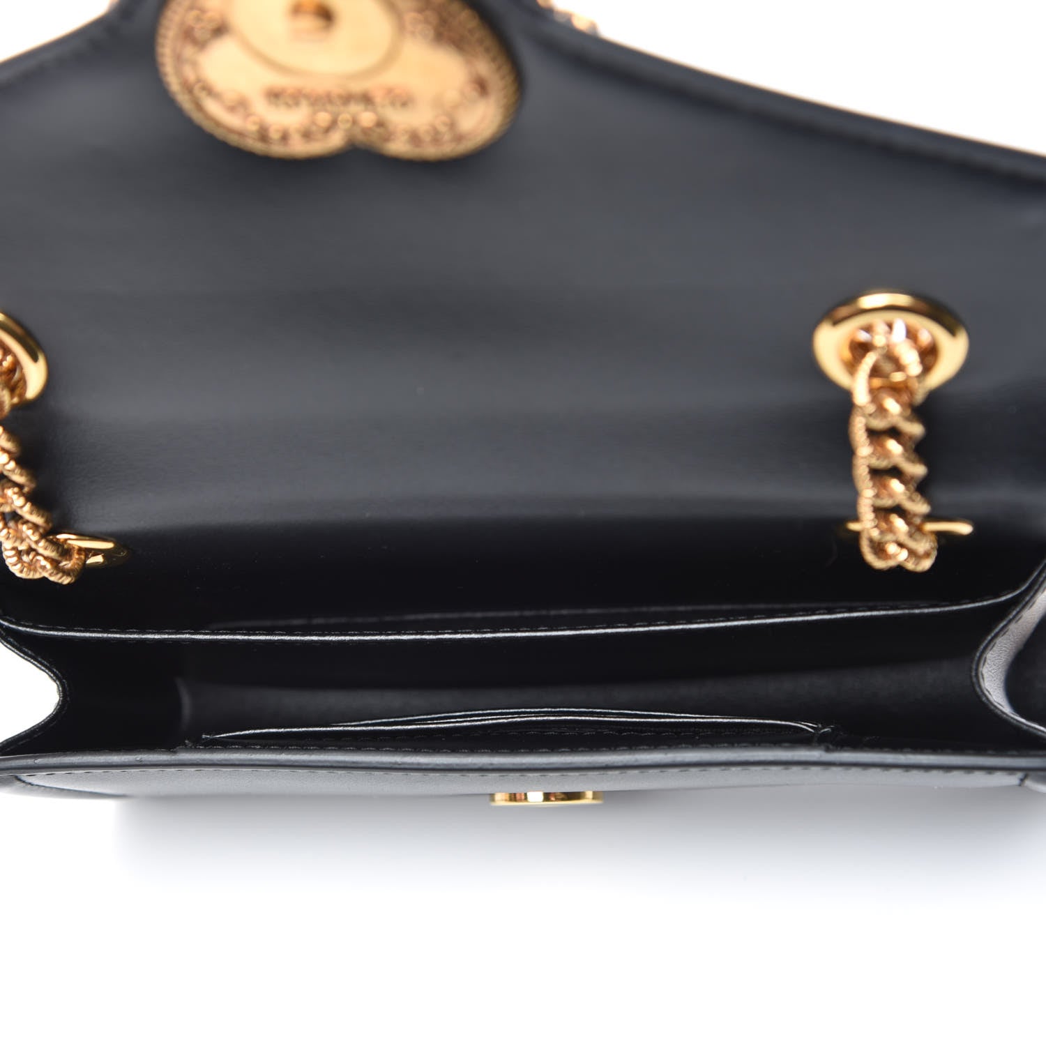Dolce & Gabbana DOLCE & GABBANA Smooth Calfskin Mini Devotion Crossbody Bag Black 7 of 9