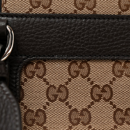 Gucci Monogram Dollar Calfskin Boston Duffle Bag Beige Ebony Testa di Moro Marrone Scuro 10 of 12