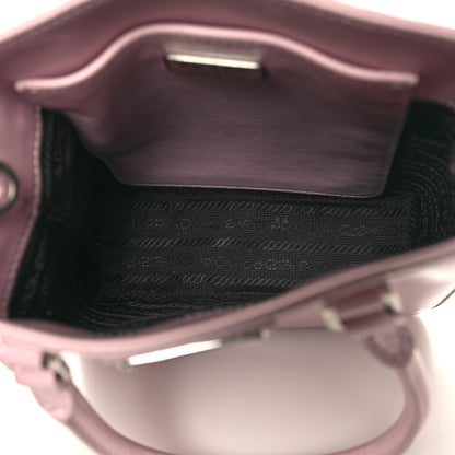 Prada Spazzolato Triangle Small Double Handle Crossbody Tote Alabastro 4 of 9
