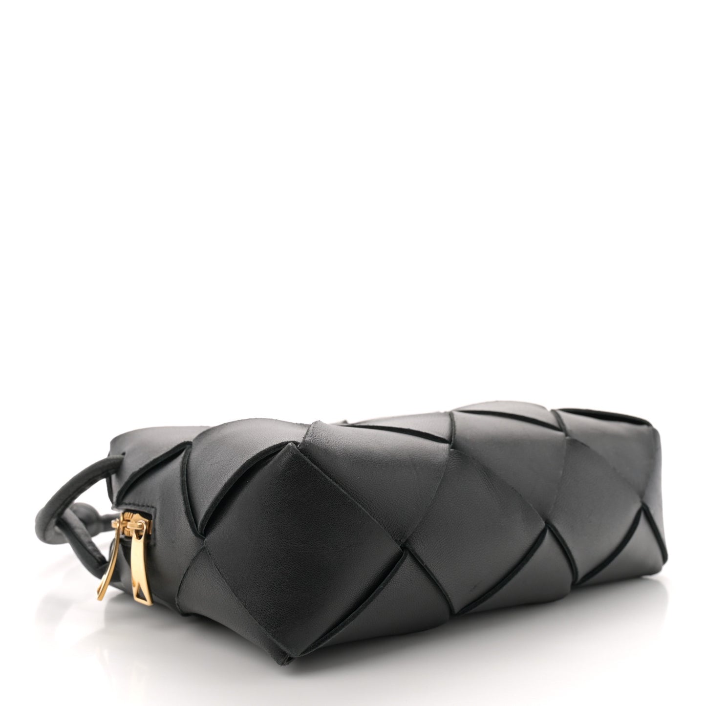 Lambskin Maxi Intrecciato Small Cassette Camera Bag Black