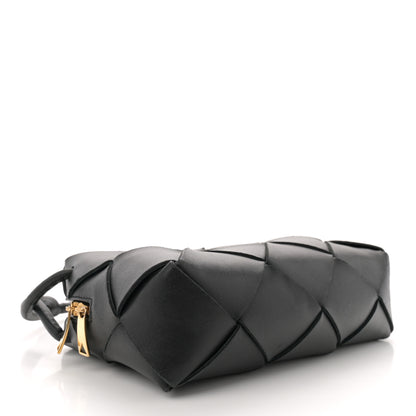 Bottega Veneta Lambskin Maxi Intrecciato Small Cassette Camera Bag Black 4 of 9