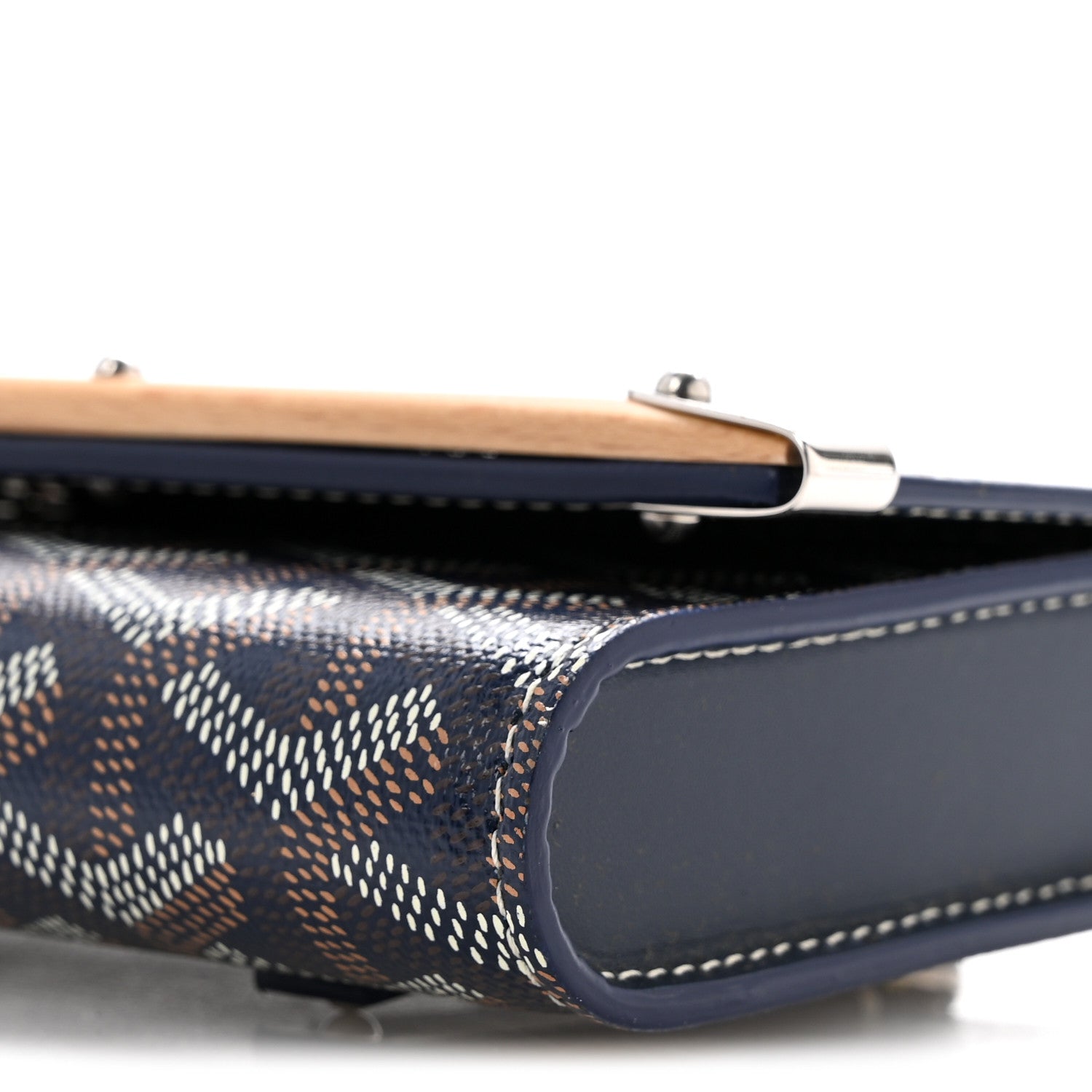 Goyard Goyardine Monte Carlo Bois Clutch Navy 10 of 11