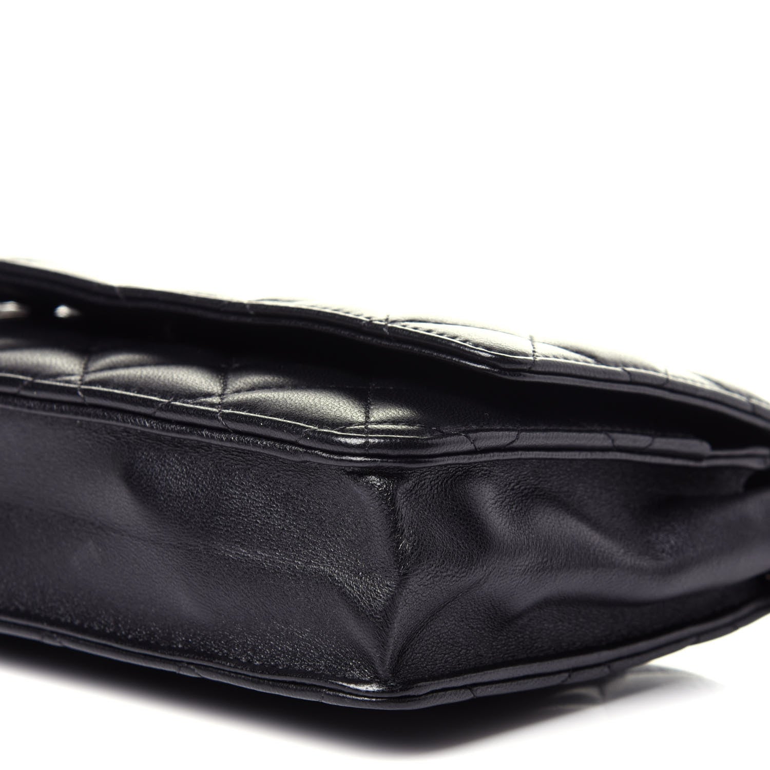 Chanel Lambskin Quilted Wallet On Chain WOC Black 10 of 11