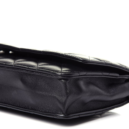 Chanel Lambskin Quilted Wallet On Chain WOC Black 10 of 11