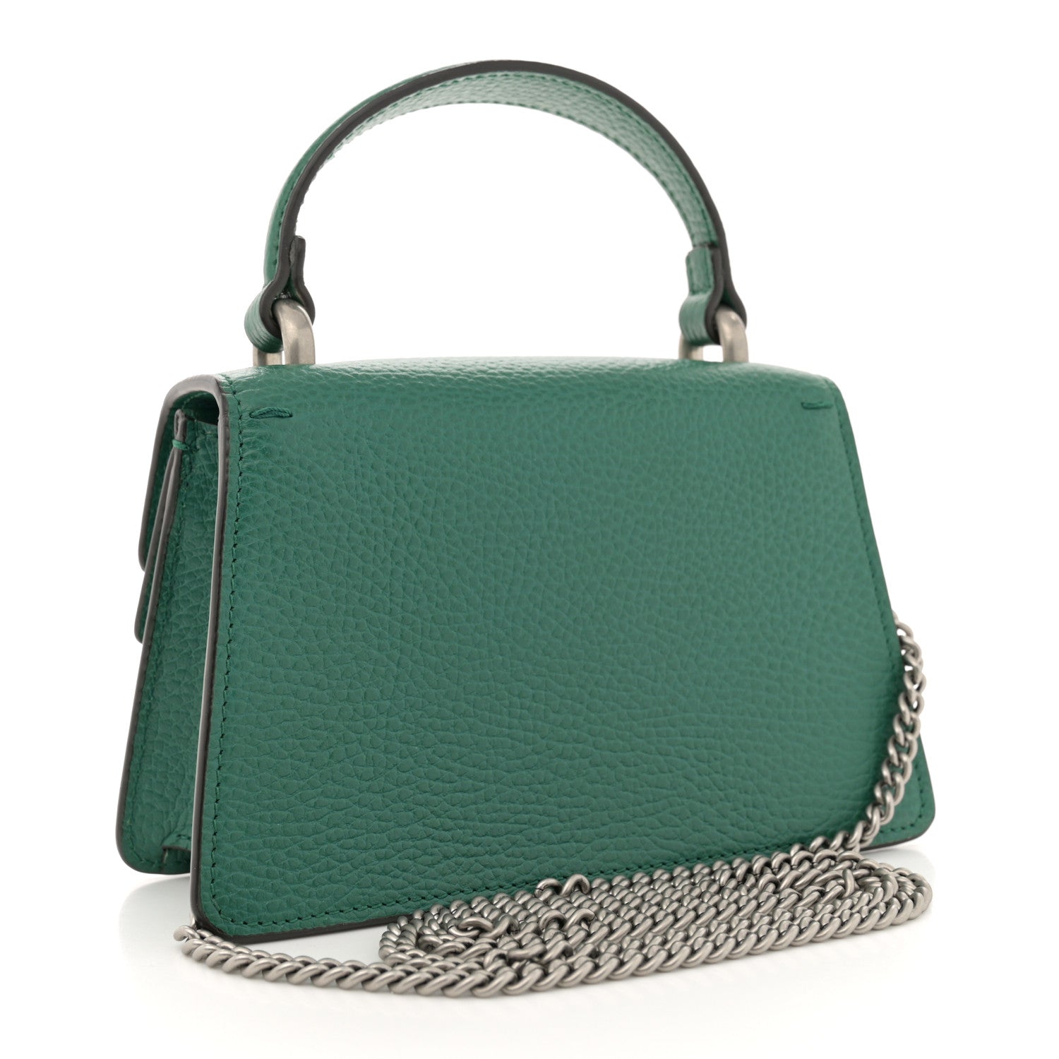 Gucci Dollar Calfskin Crystal Mini Dionysus Top Handle Bag Emerald 3 of 13