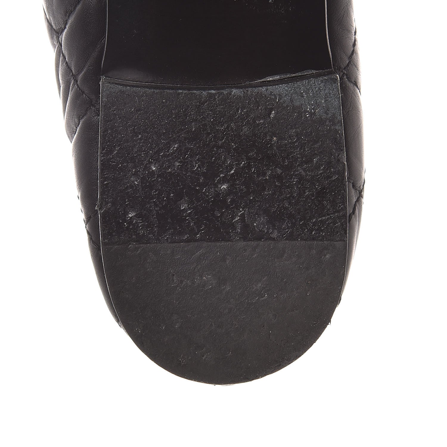 Chanel Aged Calfskin Quilted CC Cap Toe Ballerina Flats 39.5 Black 12 of 15
