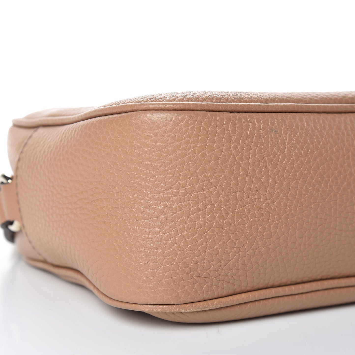 Pebbled Calfskin Small Soho Disco Bag Rose Beige