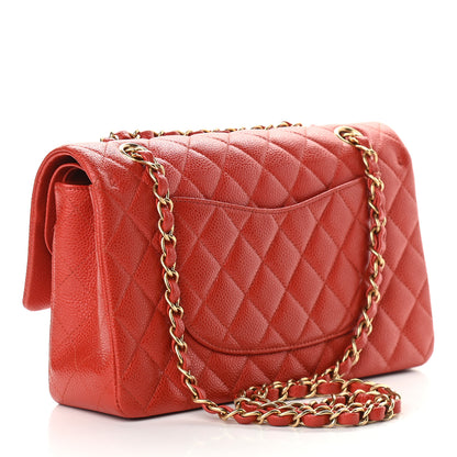 Chanel Caviar Quilted Medium Double Flap Orange 2 of 11