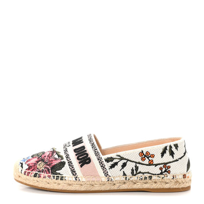 Christian Dior Embroidered Mille Fleurs Granville Espadrille 40 Multicolor 1 of 10