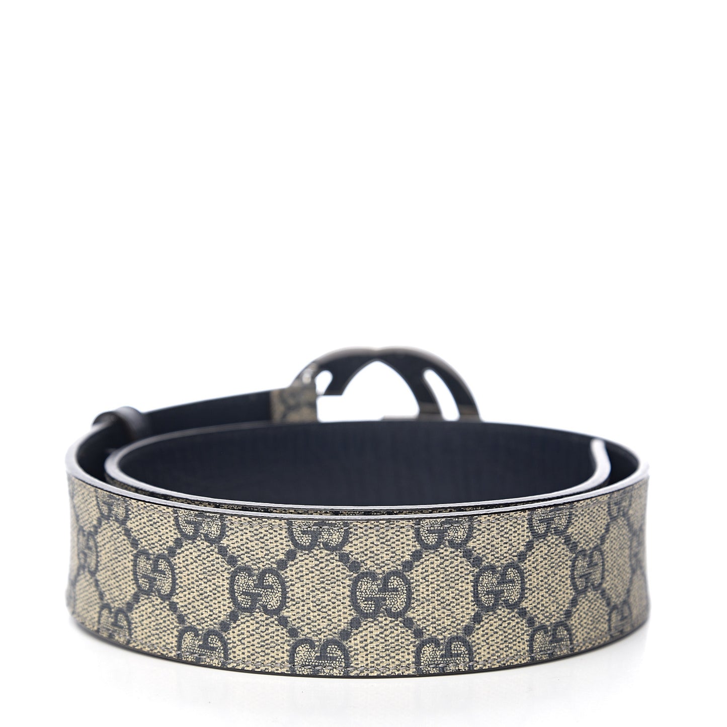 GG Plus Monogram Interlocking G Belt 75 Navy