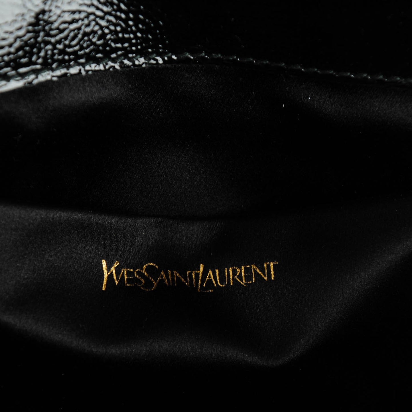 Textured Patent Monogram Large Belle De Jour Clutch Black