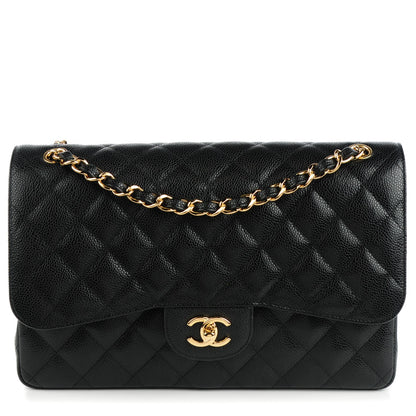 Chanel Caviar Quilted Jumbo Double Flap Black 1 of 8