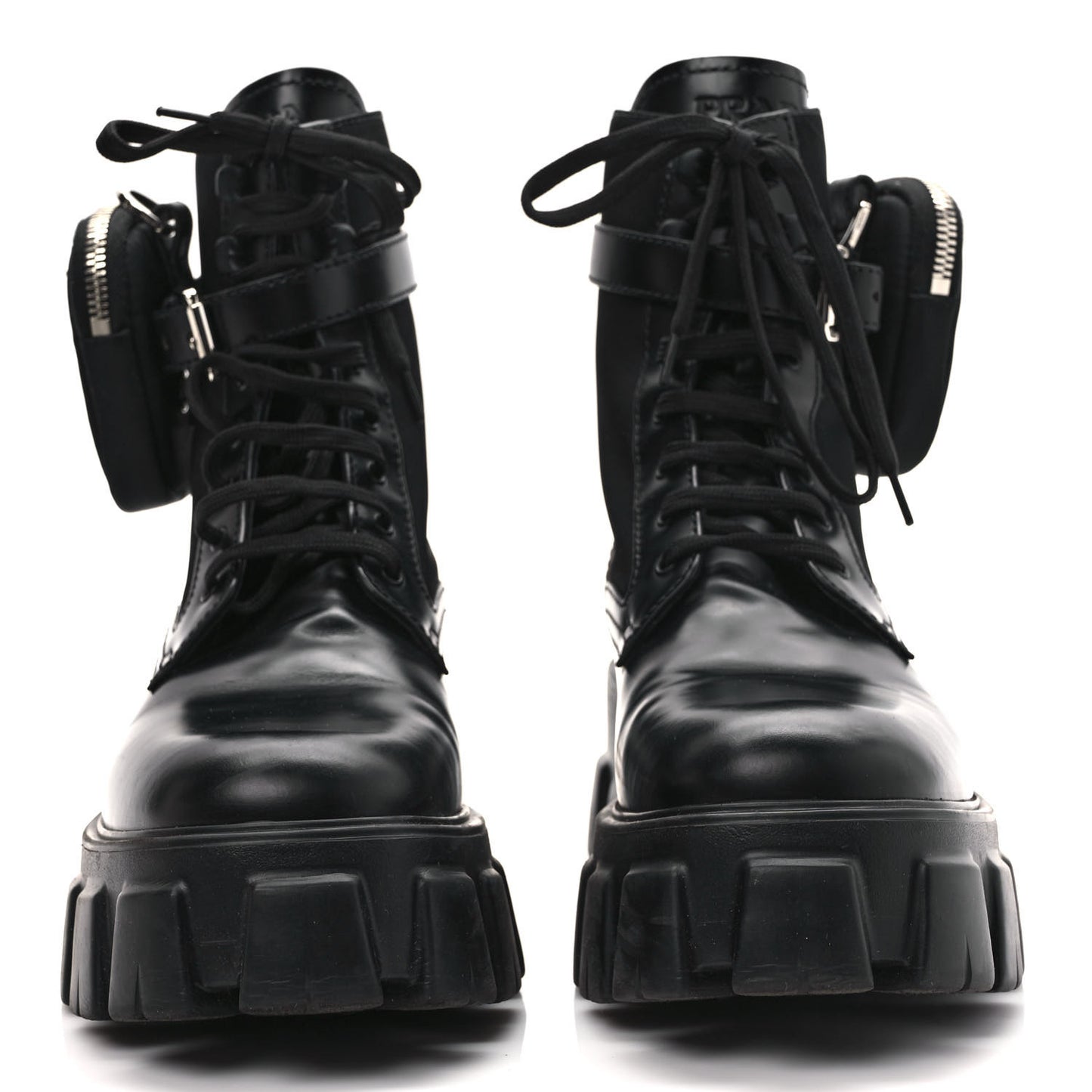 Spazzolato Rois Re-Nylon Metal Triangle Logo Monolith Pouch Pocket 55mm Boots 40 Black