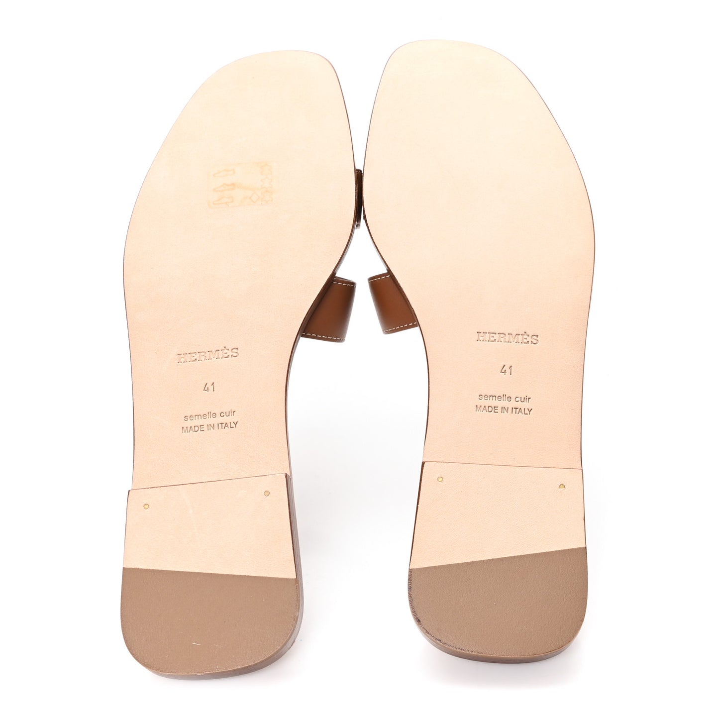 Box Calfskin Oran Sandals 41 Gold