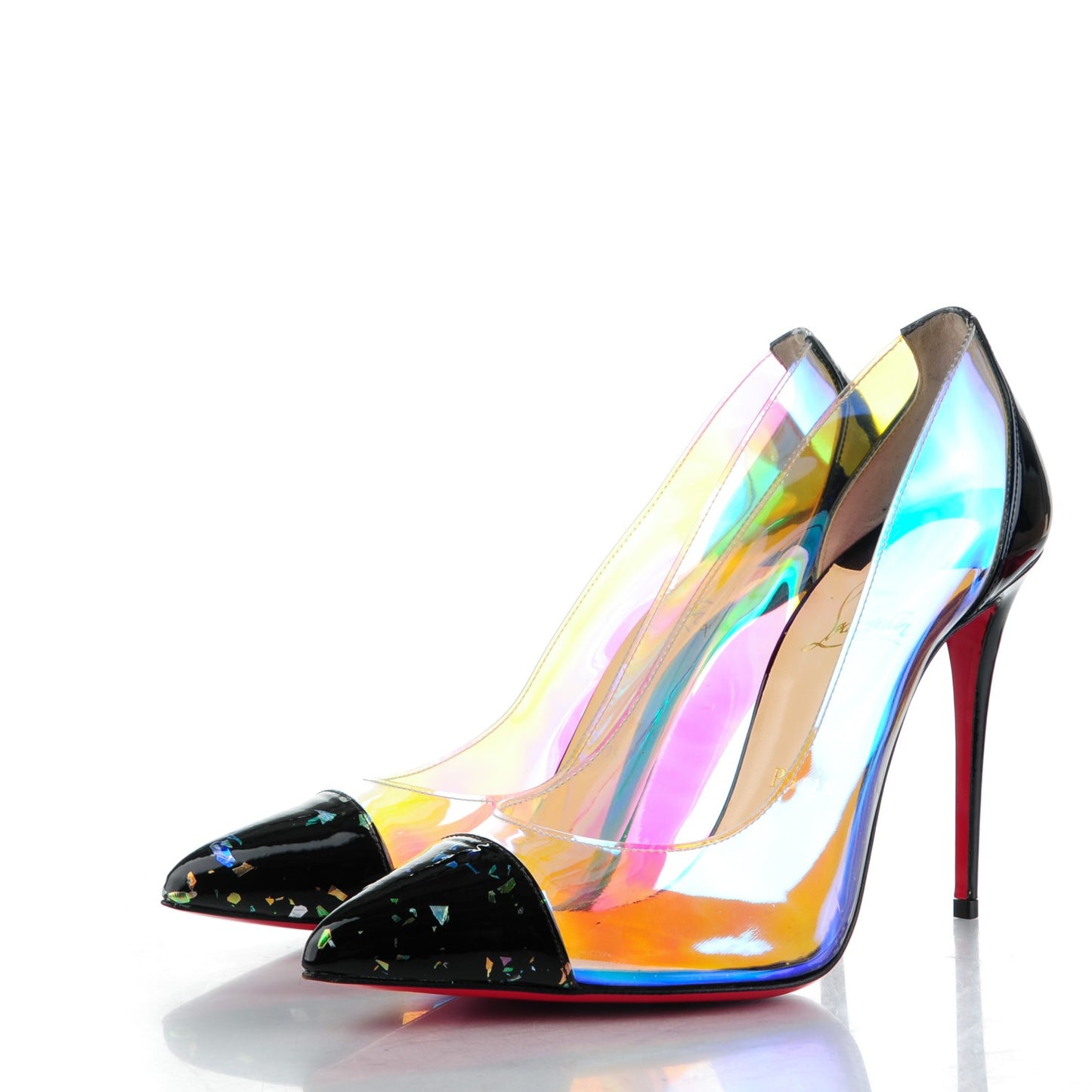 Disco PVC Hologram Debout 100 Pumps 39 Black Multicolor