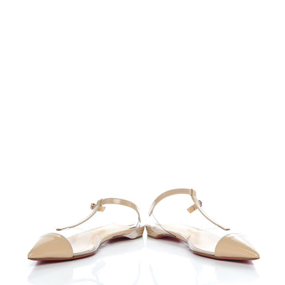 Christian Louboutin Patent PVC Nosy Flats 36.5 Nude Transparent 6 of 13