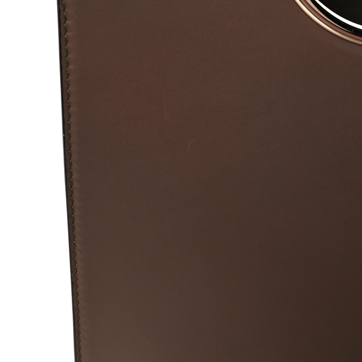 Calfskin Vela Tote Shoulder Bag Brown